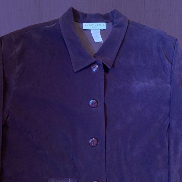Purple Shacket Button Up - Picture 3 of 4